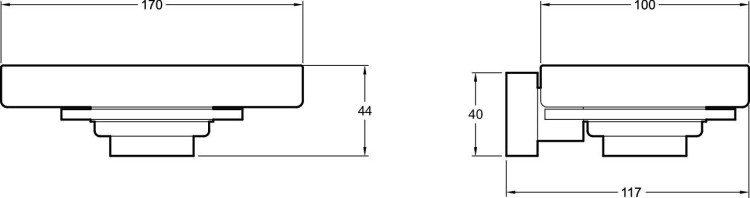 Мыльница, 17 х 4,4 см. Jacob Delafon EO E77868-CP