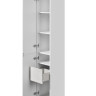 Шкаф - колонна Aquaton Сакура ольха наварра, белый глянец