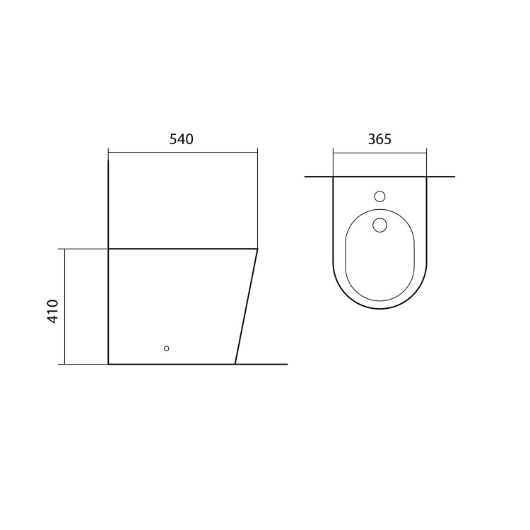 Биде напольное Aquatek ВЕГА AQ1058-00 540*365*410 мм, цвет белый