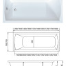 Ванна акриловая прямоугольная 1Marka MODERN 170*70