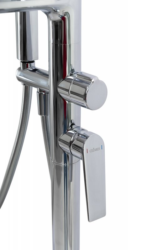 Напольный смеситель для ванны и душа, однорычажный с ручным душем Cezares COMFORT-VDP-01