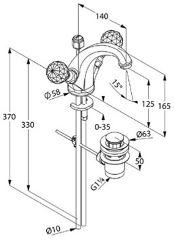Смеситель для раковины Kludi Adlon 5101005G5