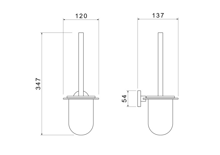 Ершик Aquatek матовый черный AQ4210MB Оберон