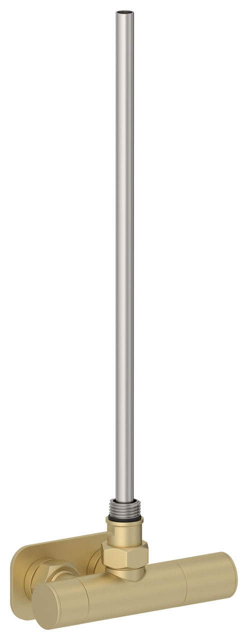 Вентиль 1х1/2&quot; Сунержа угловой маховик-скрытый EU50 правое Матовая шампань