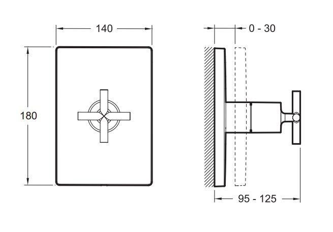 Переключатель потоков Jacob Delafon Modulo E75415-CP