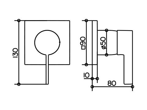 Смеситель встраиваемый Keuco Ixmo 59551 019502