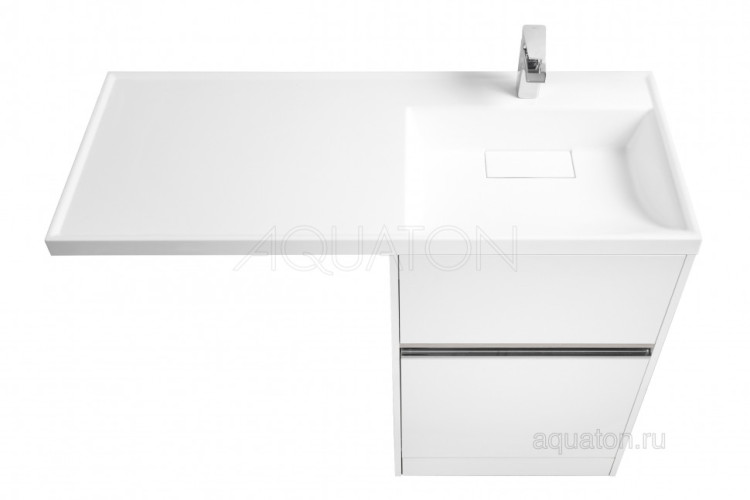 Тумба под раковину AQUATON Лондри 60 белый с фасадом 1A235901LH010