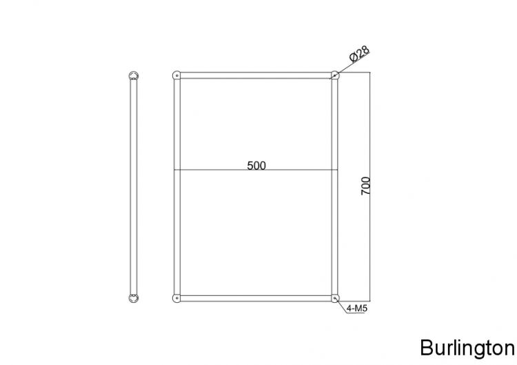 Прямоугольное зеркало [A11 GOL]