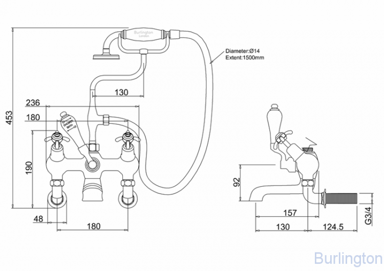 Смеситель для ванны 