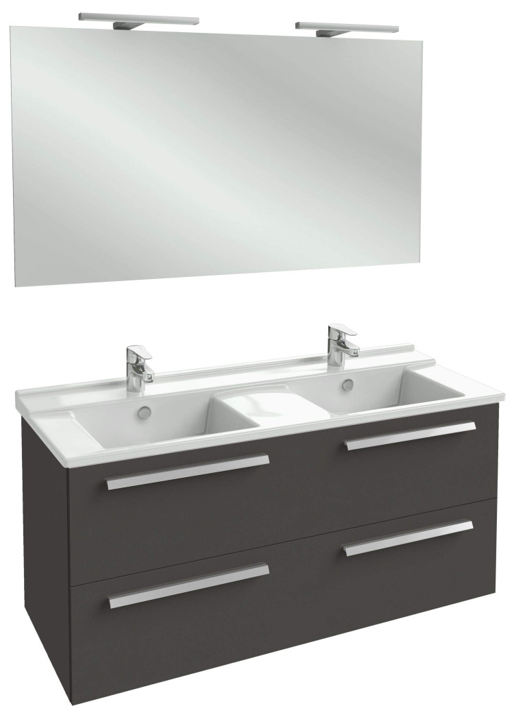 Мебель 117 см для раковины-столешницы, белый блестящий Jacob Delafon STRUKTURA EB1279-N18