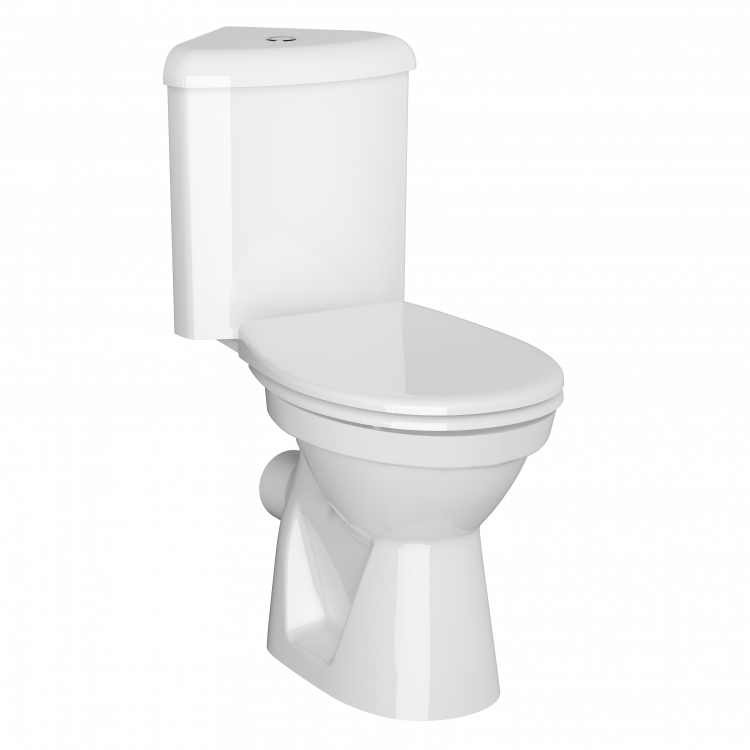 Комплект углового унитаза Arkitekt, сиденье микролифт, механизм 3/6 л