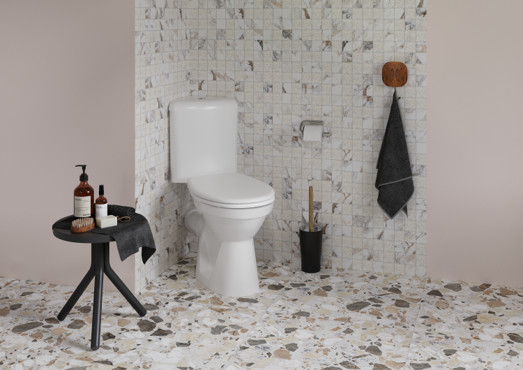 Комплект углового унитаза Arkitekt, сиденье микролифт, механизм 3/6 л