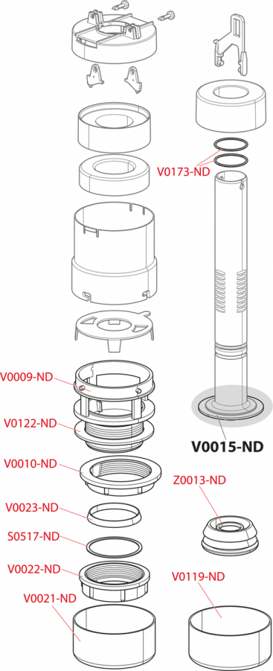 Сливной механизм для низко расположенного бачка A93 Alcadrain A07
