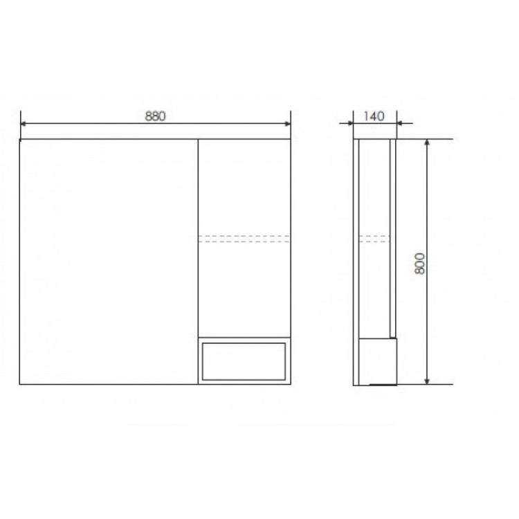Зеркальный шкаф Comforty Турин 90