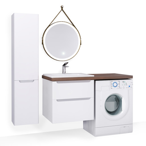 Комплект Wood под стиральную машину, белый