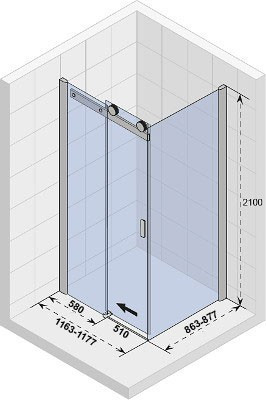 Душевой уголок Riho Baltic B203 120x90