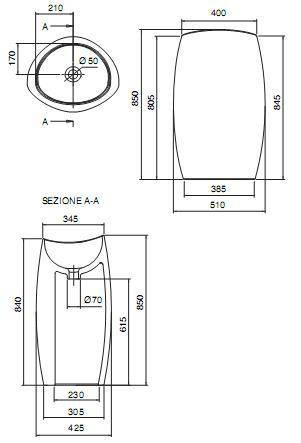Раковина Scarabeo Moai 8603