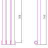 Отопительный радиатор Сунержа Эстет-1 500х135 3 секции Без покрытия