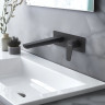 Смеситель для раковины настенный (внешняя и скрытая часть) Aquatek, матовый черный AQ1113MB БЕТТА