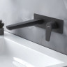 Смеситель для раковины настенный (внешняя и скрытая часть) Aquatek, матовый черный AQ1113MB БЕТТА