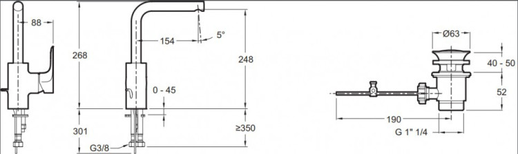 Смеситель для раковины Jacob Delafon Aleo E98331-CP