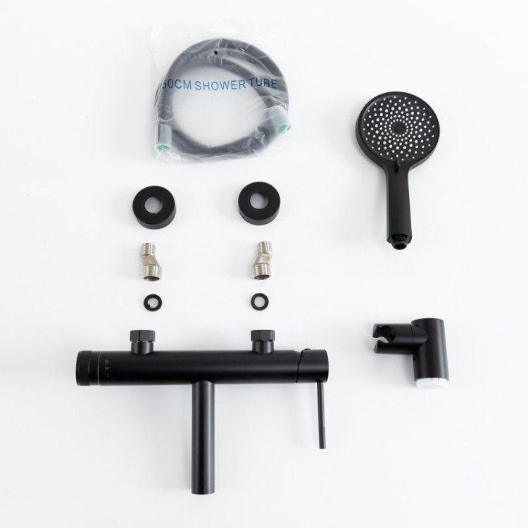 Смеситель для ванны и душа в комплекте с ручным душем, шлангом и держателем Cezares RELAX-VD-01