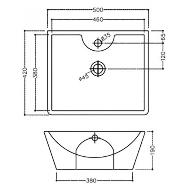 Раковина-чаша Jaquar Fonte 50 FNS-WHT-40931