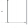 Душевая перегородка LIBERTA-L-1 Кронштейн 120 см Cezares LIBERTA-L-1-85-120-C-Cr
