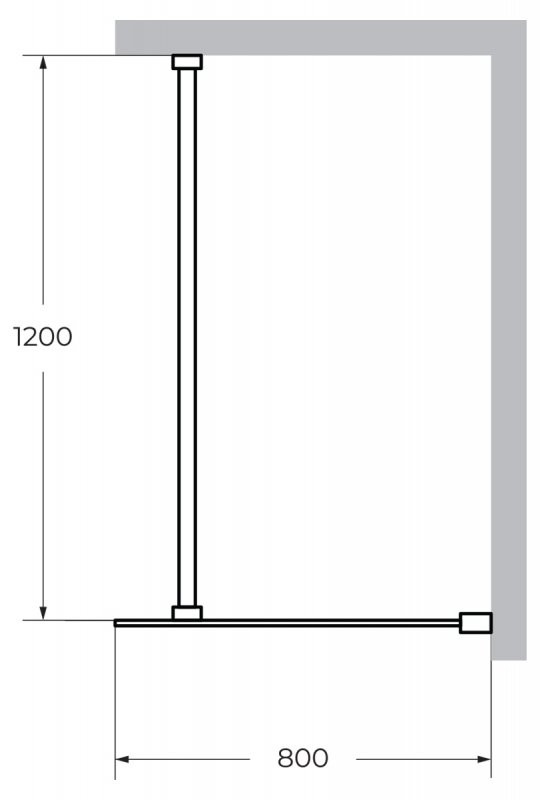 Душевая перегородка LIBERTA-L-1 Кронштейн 120 см Cezares LIBERTA-L-1-85-120-C-Cr