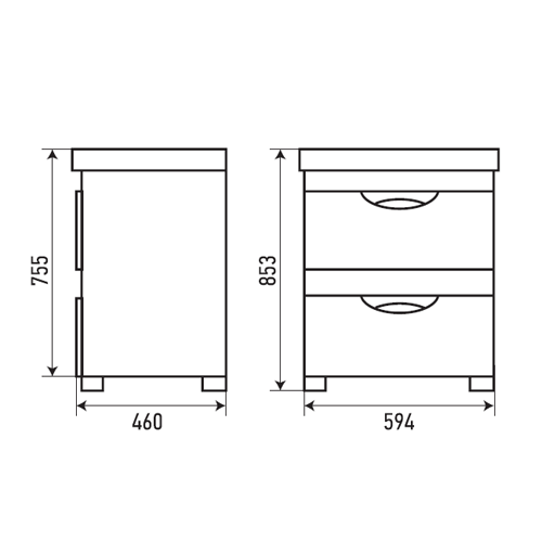 Тумба под раковину Velvex Coletti 60 тCol-60(v)