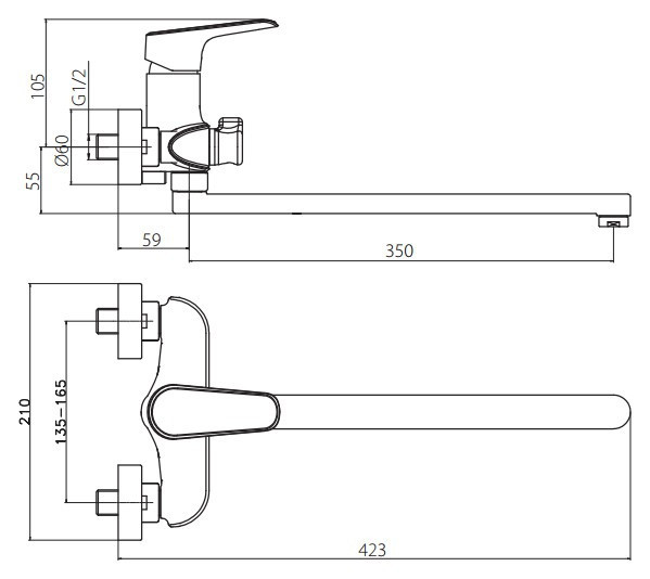Смеситель с длинным изливом Damixa Origin Evo 829000000
