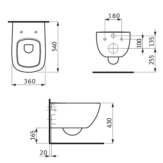 Унитаз Laufen Palomba подвесной