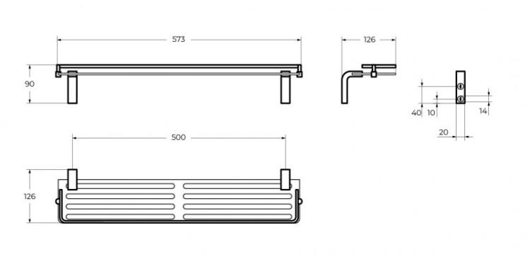 Полка стеклянная настенная ART&MAX CZR-F-8929