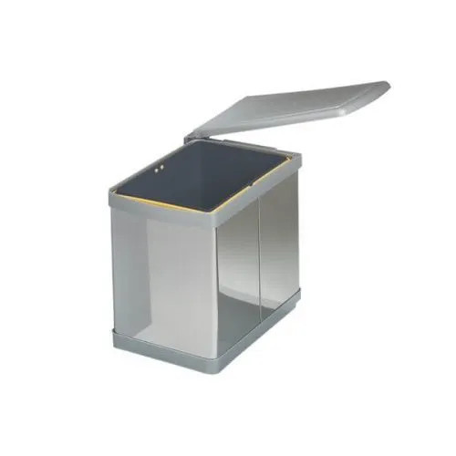 Ведро для мусора ALBIO навесное прямоугольное, нержавеющая сталь 16 л. ALVEUS