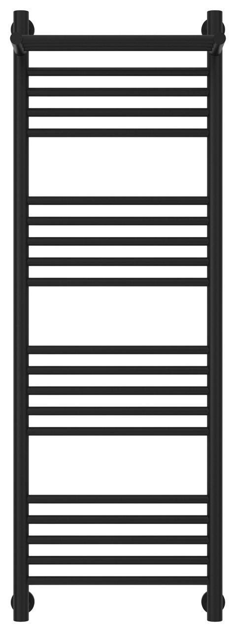 Полотенцесушитель водяной Сунержа Богема с полкой+ 1200х400 Матовый чёрный