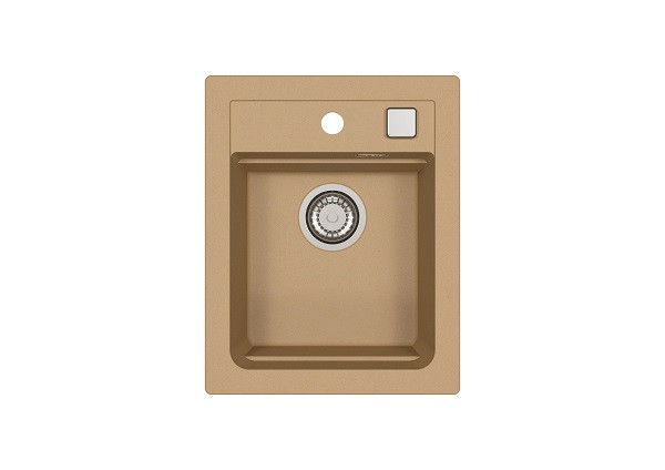 Мойка ALVEUS GRANITAL ATROX 10 BEIGE - G55 400 X 500 1X в комплекте с сифоном 1132823