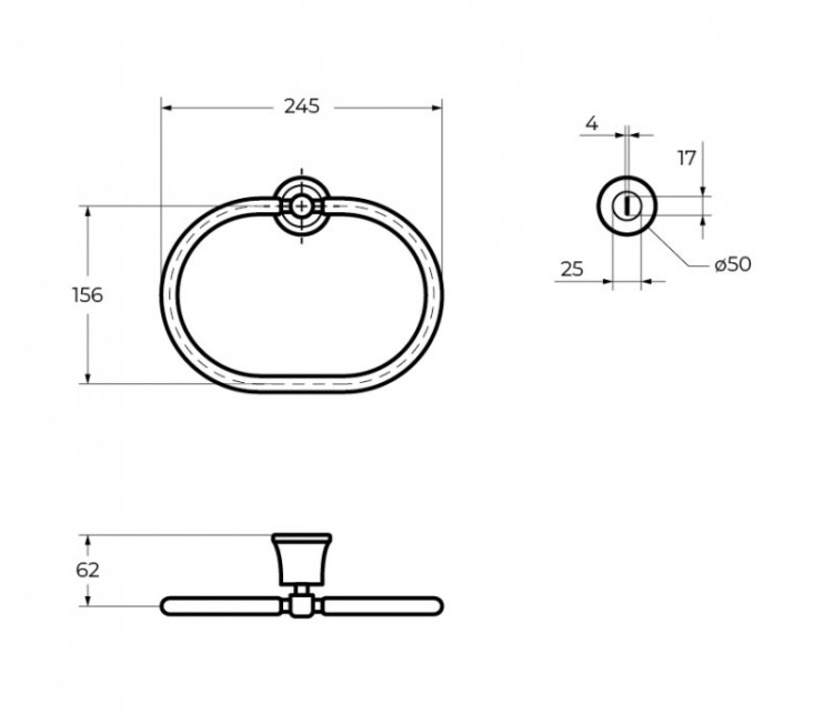 Полотенцедержатель ART&MAX CZR-F-8985