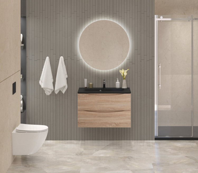 База под раковину подвесная с двумя выкатными ящиками, 700x450x500 BelBagno MARINO-700-2C-SO-NL-P