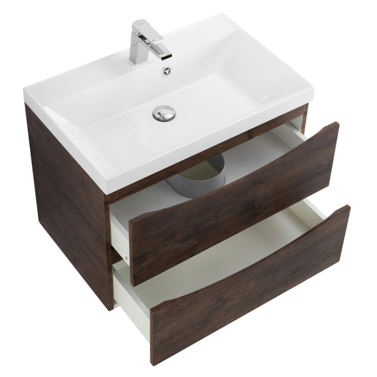 База под раковину подвесная с двумя выкатными ящиками, 700x450x500 BelBagno MARINO-700-2C-SO-NL-P