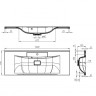 База под раковину подвесная с двумя выкатными ящиками, 1200x450x500 BelBagno MARINO-1200-2C-SO-RW-P