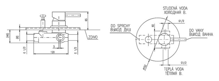 Смеситель для ванны Rav Slezak Seina SE986Z