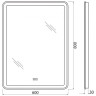 Зеркало с встроенным светильником и кнопочным выключателем, 12W, 220-240V BelBagno SPC-MAR-600-600-LED-BTN