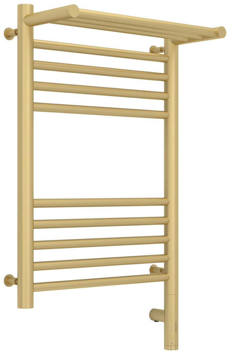 Полотенцесушитель электрический Сунержа Богема с полкой 3.0 600х400 / МЭМ правый Матовая шампань