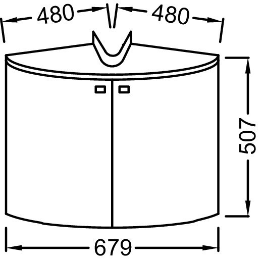 Угловая мебель под умывальник Jacob Delafon ODEON UP EB864-442