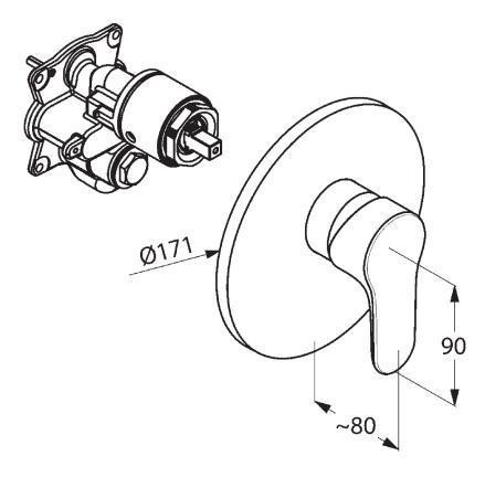 Смеситель для душа Kludi Objekta 326550575