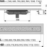 Водоотводящий желоб Antivandal с решеткой, вертикальный сток Alcadrain APZ1111