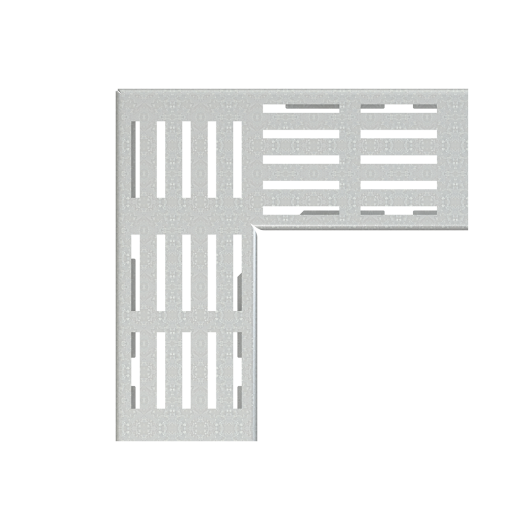 Решетка для дренажного углового желоба 100 мм, оцинкованная сталь Alcadrain ADZ-R121R