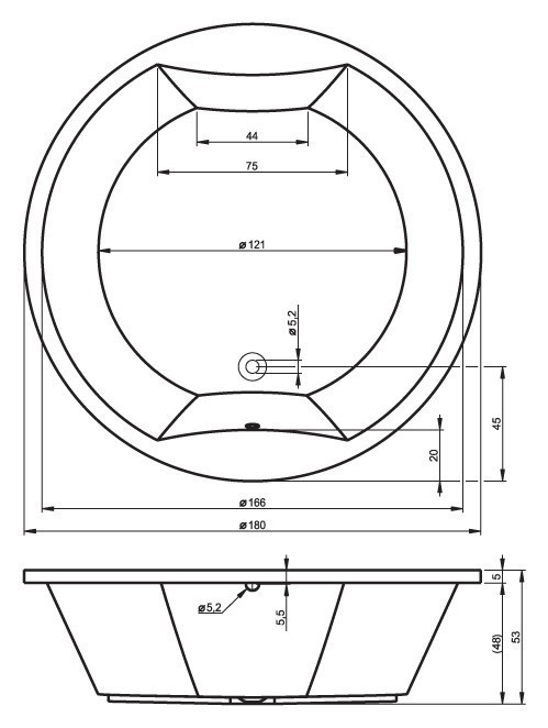Акриловая ванна Riho Colorado 180x180