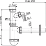 Сифон для умывальника DN32 со штуцером и накидной гайкой 5/4