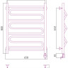 Полотенцесушитель электрический Стилье Формат 22 800х600 правый Без покрытия